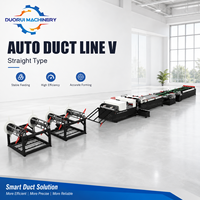 Ligne de production intégrée de conduits d'air rectangulaires pour ateliers, avec pliage et verrouillage de brides TDF courantes pour la fabrication de conduits de ventilation