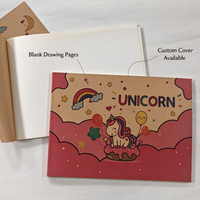 Carnet de croquis personnalisé A4 avec couverture en kraft à motif animal, reliure thermique, 48 feuilles vierges, pour le dessin au crayon, promotion scolaire, OEM, vente en gros