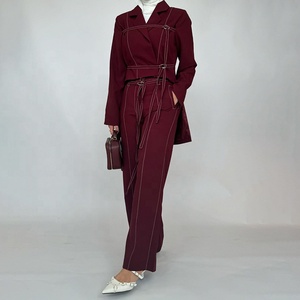 AIMEISI inverno pesante Set di Blazer Casual a <span class=keywords><strong>taglio</strong></span> irregolare cuciti a mano per <span class=keywords><strong>donna</strong></span> completo completo completo da <span class=keywords><strong>donna</strong></span> Blazer - Product Image 1