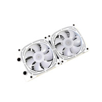 Refroidisseur de processeur liquide AIO blanc 240 mm avec deux ventilateurs PWM silencieux de 120 mm, kit de refroidissement par eau tout-en-un haute performance pour PC de jeu