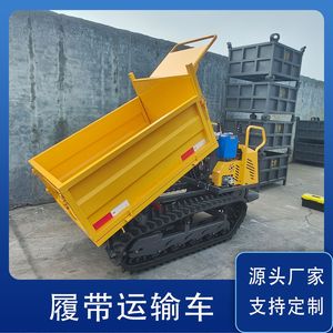 Mini Track <b>Transport</b> Vehicle Hydraulic Lifting Gasoline Powered Steel Farm Use - Product Image 2