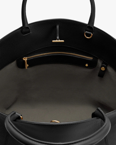 Rzk अद्वितीय डिजाइन महिलाओं काले रंग वास्तविक चमड़े के हैंडबैग कस्टम ब्रांड नाम क्रॉसबॉडी बैग रिंग हैंडल के साथ - Product Image 6