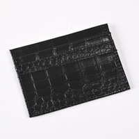 Dompet Kartu Kulit PU Mewah Motif Buaya, Dompet Kredit Kulit Embos Bisnis, Billetera Con Diseno De Cocodrilo