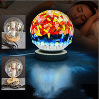 Kit de fabrication de lampe de nuit en mosaïque à faire soi-même, kit d'artisanat en mosaïque pour enfants
