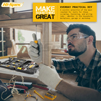 Ensemble d'outils à main de précision Hi-Spec 128 pièces en acier au chrome-vanadium Cr-V, coffret rigide, pour la maison et l'automobile, comprend pinces et clés, OEM ODM