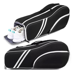 Bolsas de raqueta de poliéster portátiles personalizadas de diseñador, soporte para deporte para Pickleball, bádminton, pádel, tenis, niñas, niños, hombres y mujeres - Product Image 1