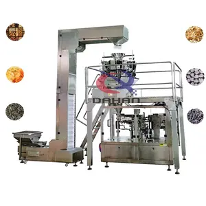 Multi-máquina de embalagem automática pre-feita giratória do pó de enchimento do saco do malote/alimento/pacote