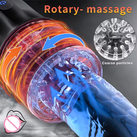 Entraîneur de désensibilisation intime masculin rotatif en silicone souple, 10 modes de vibration, étanche, rechargeable par USB, massage