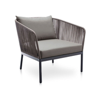 Ensemble de canapé et table basse en rotin moderne, résistant au soleil et à l'eau, pour hôtel, patio, jardin, balcon, cour