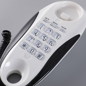 Vente en gros de téléphone filaire Trimline téléphone mural mince téléphone mural rouge Landine pour la maison bureau hôtel salle de bain - Product Image 4