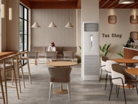 Mobilier de boulangerie et de café de style industriel personnalisé avec comptoir en béton et design d'intérieur complet pour la boutique