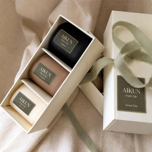 AIKUN - Juego de Velas Aromáticas de Larga Duración, Ecológicas, de Marca Propia, con Cera de Soja, en Frascos de Vidrio Modernos, para Decoración del Hogar - Product Image 1