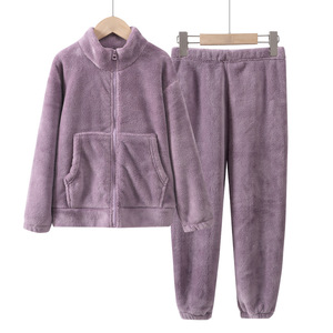Conjunto de pijama coral para homens, roupa de sol de lãs, roupa de coral para o outono e inverno, 300 g/m2 - Product Image 2