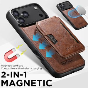 Funda de Piel de Lujo Desmontable 2 en 1 con Ranuras para Tarjetas y Tapa Tipo Cartera para iPhone 17 Air, Compatible con iPhone 17 y 16 Pro Max - Product Image 2