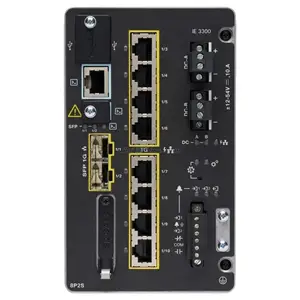 CISCO IE-3300-8T2S-E IE3300 Rugged Series Modular 8 Gigabit Port 2 GE SFP Network Industrial Ethernet Switch IE-3300-8T2S-E
