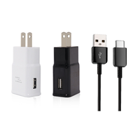 Charger Cepat Original Samsung Galaxy S8 S9 Note 9 Terlaris, Charger Dinding Travel Cepat dengan Kabel Data Pengisian Daya Tipe C 1.2m