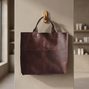 Sacs à main décontractés en cuir véritable BS INTERNATIONAL, fermeture à glissière, bandoulière, grande capacité, imperméables, légers - Product Image 1