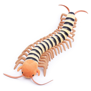 Juguete de Peluche de Milipede Suave y Realista con Patas Múltiples y Estampado a Rayas, Decoración para el Hogar - Product Image 1