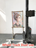 Impresora de Pared Vertical UV 3D Automática, Máquina de Impresión de Paredes 8D, Impresora de Paredes 2 en 1 para Interiores y Exteriores con Ruedas