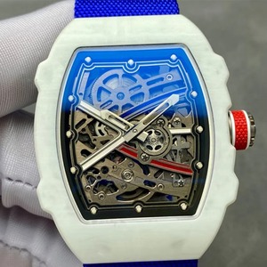 Montre mécanique haut de gamme 67-02, boîtier en fibre de carbone, mouvement mécanique, fermoir pliant, sécurité, analogique, verre saphir, acier inoxydable - Product Image 1