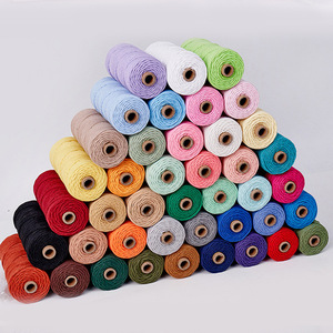 Cuerda de algodón hilado multicolor, 200 piezas, cordón trenzado redondo de alta tenacidad para arnés de perro y gato, material para manualidades DIY - Product Image 1