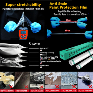 Película de Protección de Pintura PPF de Calidad Estadounidense <span class=keywords><strong>NAR</strong></span>, Película de Protección de Pintura PPF Ashland para Automóviles, Película de Protección de Pintura PPF TPU Negro Satinado - Product Image 2