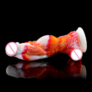 Jouet sexuel en caoutchouc pour femmes, pénis en caoutchouc avec point g flexible, gode épais, jeux sexuels pour adultes, 1 pièce, 24cm - Product Image 2