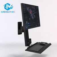 Bras de moniteur industriel Meisonic T8-MA00KB, neuf, VESA 75/100 mm, capacité de 20 kg, compatible avec les écrans de 15 à 32 pouces, montage expert en alliage d'aluminium