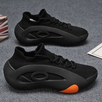 Chaussures pour hommes haut de gamme, nouvelle tendance estivale 2025, couleur unie, polyvalentes, en maille respirante, antidérapantes, à semelle épaisse, pour jeunes, course à pied, sport