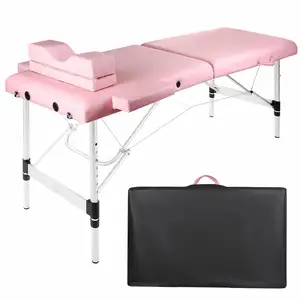Factory Outlet Foldable And Portable Tattoo Beauty Salon Massage Bed Spa Moxibustion Bed Massage Table Massage Stretcher Bed