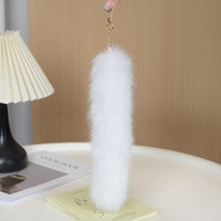 Porte-clés de voiture en fausse fourrure de renard, breloque de sac, pendentif pompon en peluche, fait main, accessoire de sac, accessoire de cosplay anime personnalisé
