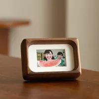 Cadre photo rectangulaire en bois massif fait main, créatif, avec coins arrondis et bordure profonde pour Instax Mini 3 pouces - Vente en gros