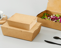 Boîte bento jetable écologique, boîte à poulet frit jetable, boîte à lunch en kraft pour enfants, contenant alimentaire