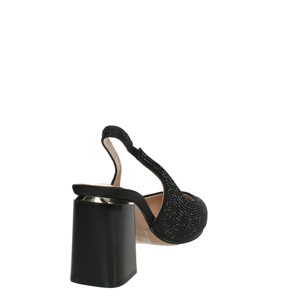 Décolleté da donna nere K-9292 tacco alto pump sandali Slingback con tacchi sottili e punta alta qualità 8cm altezza tacco - Product Image 3