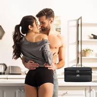 Boîte à jouets sexuels pour adultes, grande et discrète, à double verrouillage, à 2 couches, pour hommes et femmes