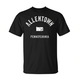 Allentown Pennsylvania Camiseta deportiva vintage unisex de algodón con cuello redondo y manga corta - Product Image 2