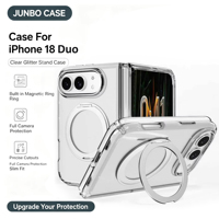 Étui de protection magnétique rotatif à 360° pour iPhone Duo Fold, en PC et TPU, anti-jaunissement, antichoc, vente en gros