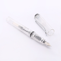 JR FD-005 Neuer Premium-Qualität Transparenter Schreibwaren-Geschenk Metall Edelstahl Füllfederhalter 0,7mm Feder Individuelles Logo für Schüler