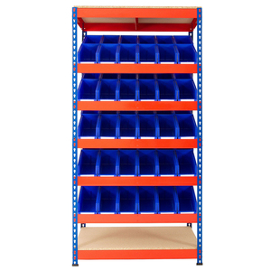 Estantería de almacenamiento pequeña, sin tornillos, de servicio medio, multicapa, Unidad de proveedor, estantes y estantes con remaches de metal, almacén chino - Product Image 1