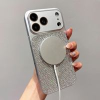 Coque Magnétique Scintillante à Paillettes pour iPhone 17 16 15 14 Pro Max avec Protection de l'Objectif et Antichoc Brillante