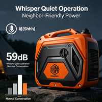 Generador Inverter Súper Silencioso de 2000W, 1.8kW Máx., Motor de Gasolina de 4 Tiempos Digital, para Bricolaje, Renovación del Hogar, Herramientas de Taller HN2000IN