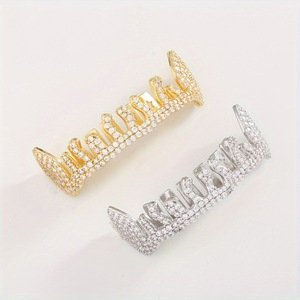 Grillz en or et diamants pour hommes, forme goutte d'eau, pour usage quotidien, origine Yiwu - Product Image 4