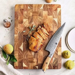 Planche à découper rectangulaire en bois d'acacia en gros, grandes planches à découper personnalisées en bois pour viande et légumes - Product Image 2