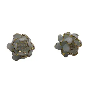 Prezzie Fashion Clay Ceramic Flower Wedding Stud Earrings Beads Accessories Bridal Dangle Earrings For Women