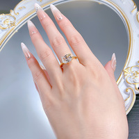 Bijoux de mode en gros, bague Hello Kitty en argent sterling 925 plaqué or