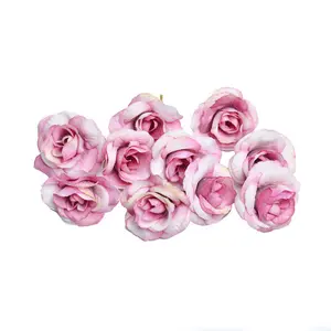 Tela de seda Artificial para decoración de fiesta de boda, flores rosas artificiales, venta al por mayor de fábrica