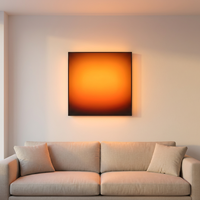 Fabricant OEM/ODM, boîte lumineuse murale en acrylique à gradient avec commande à distance par application intelligente, logo et emballage personnalisés