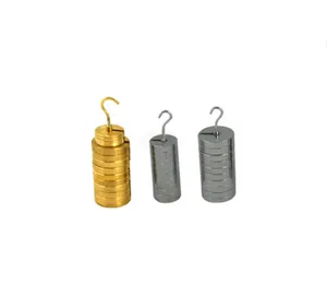 黄铜铁镀镍平衡配重组5个重量持有人与开槽重量