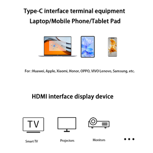 Câble Adaptateur Convertisseur <span class=keywords><strong>HDMI</strong></span> <span class=keywords><strong>vers</strong></span> USB-C Tressé en Nylon 4K 60Hz <span class=keywords><strong>HDMI</strong></span> <span class=keywords><strong>vers</strong></span> USB-C 8K Type-C <span class=keywords><strong>vers</strong></span> <span class=keywords><strong>HDMI</strong></span> 120Hz - Product Image 4