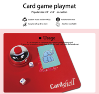 Tapis de jeu en caoutchouc grand format, résistant à l'eau, durable, imprimé sur mesure, pour jeux de table et cartes à collectionner TCG, en stock